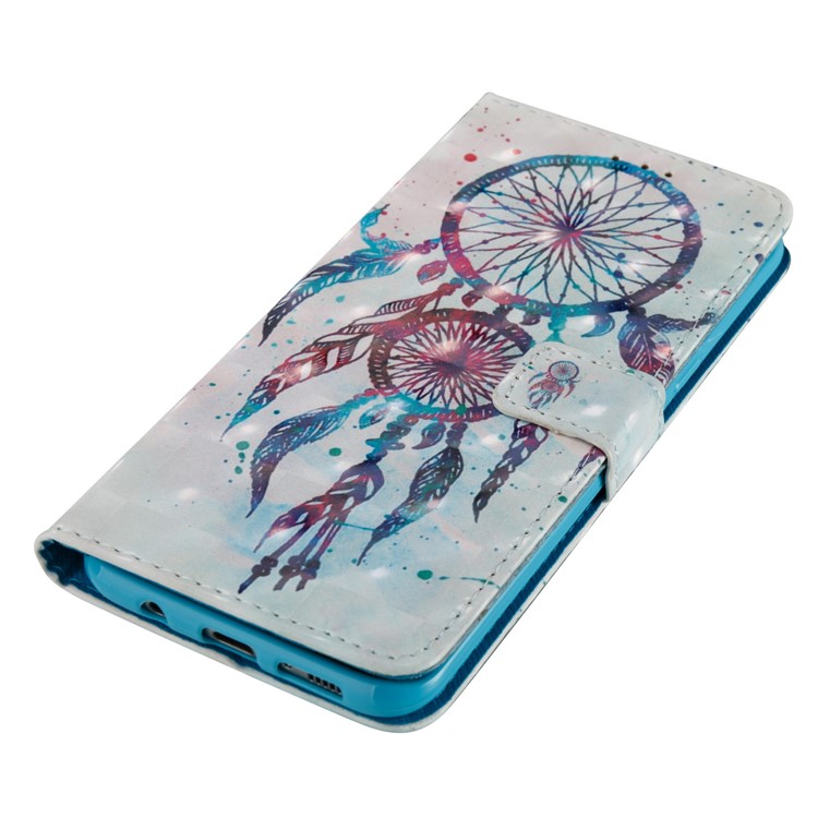 Pattern Printing Light Spot Decor Leather Wallet Case for Samsung Galaxy S8 Plus G955 - Blue Dream Catcher-4