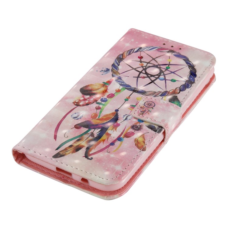 Pattern Printing Light Spot Decor Leather Wallet Case Cover for Samsung Galaxy J3 (2017) - Colorful Dream Catcher-4