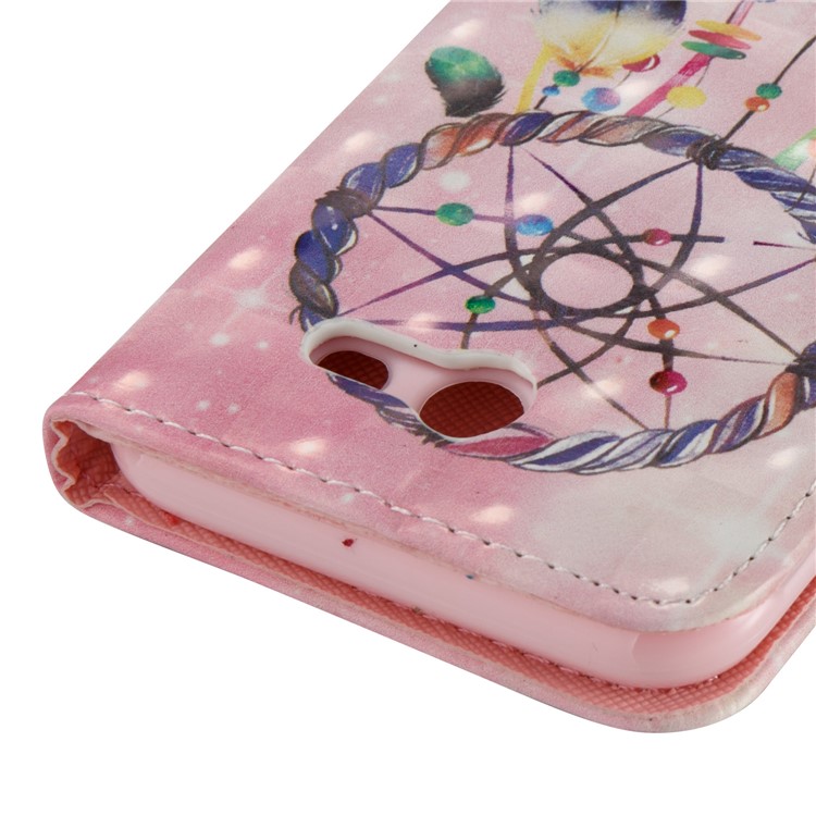 Pattern Printing Light Spot Decor Leather Wallet Case Cover for Samsung Galaxy J3 (2017) - Colorful Dream Catcher-5