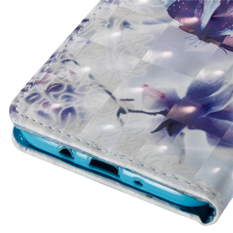 Patterned Light Spot Decor Wallet Leather Stand Case cover for Samsung Galaxy J7 (2017) - Flowers and Butterflies-6