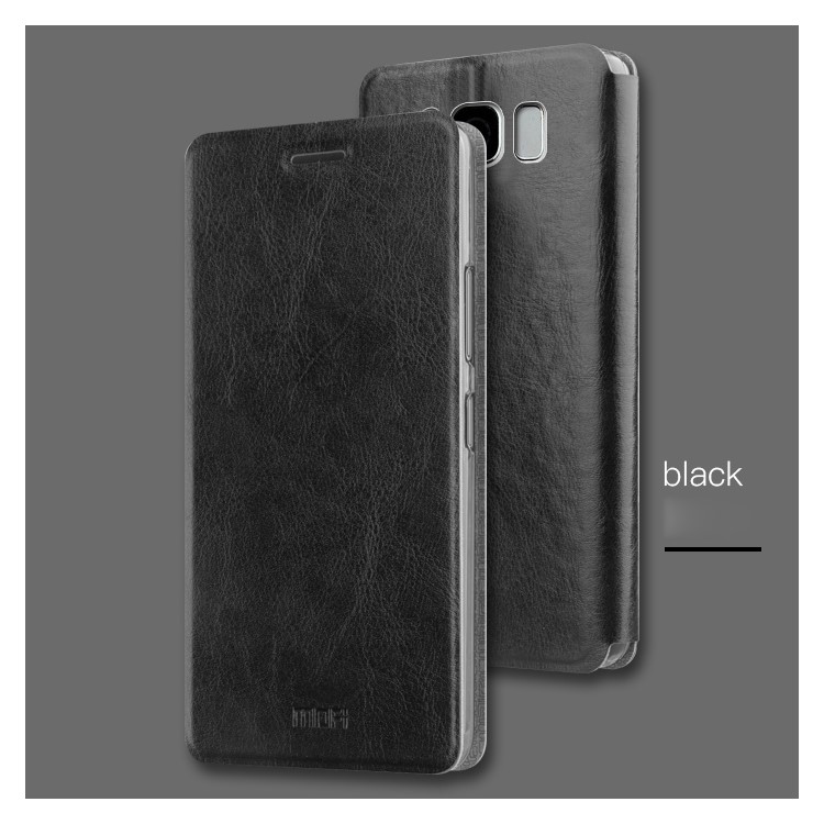 MOFI Rui Series Built-in Steel Sheet Leather Phone Case for Samsung Galaxy S8 Plus G955 - Black-1