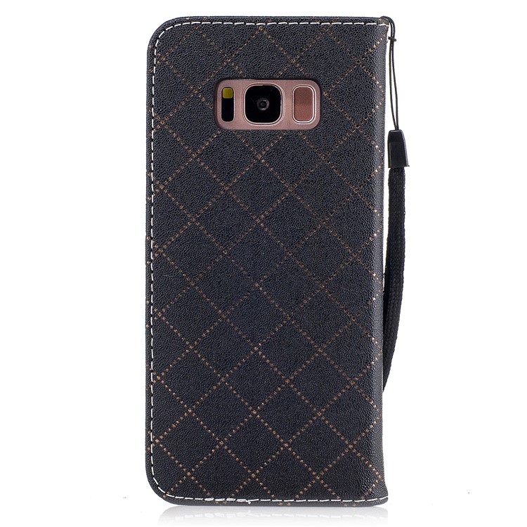 Love Heart Two-tone Leather Wallet Flip Case for Samsung Galaxy S8 Plus G955 - Black-3