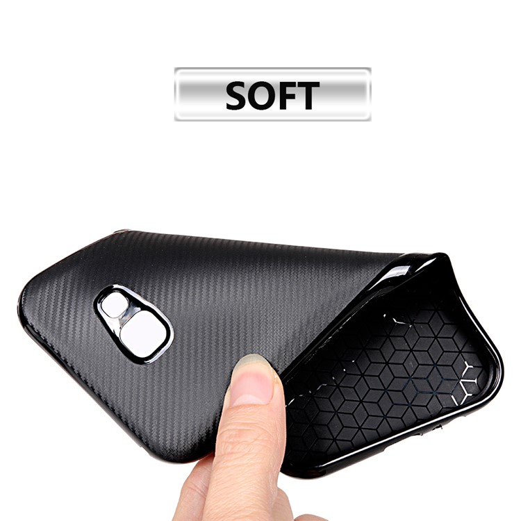 Carbon Fiber Soft TPU Phone Case for Samsung Galaxy A5 (2017) SM-A520F - Black-4