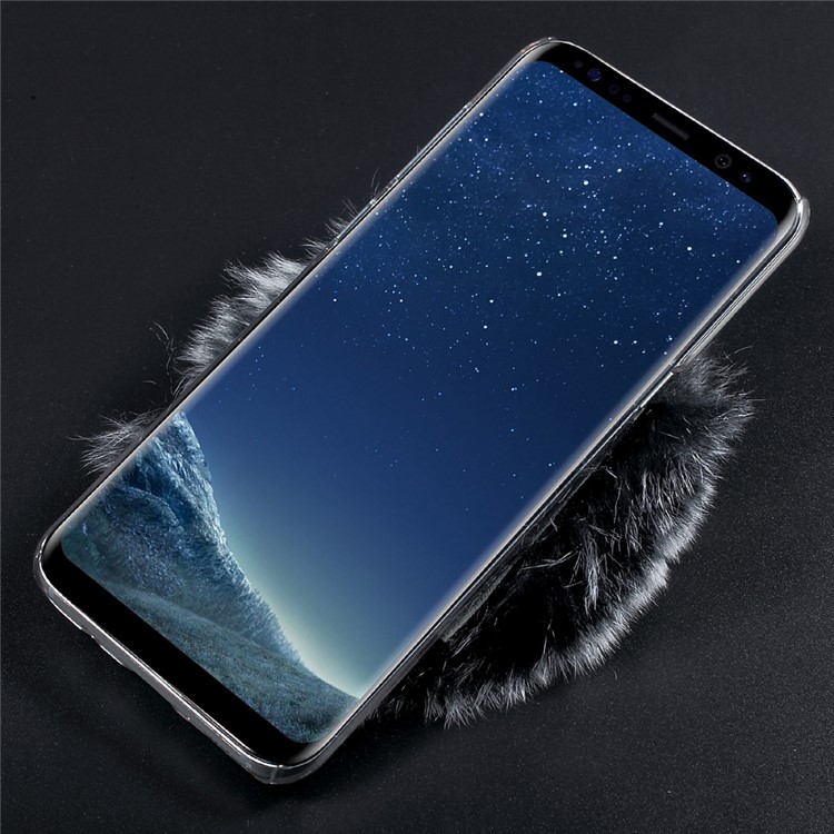 For Samsung Galaxy S8 G950 Crystal Acrylic Rhinestone Decorated Ring Stand Phone Shell Case - Lion-2