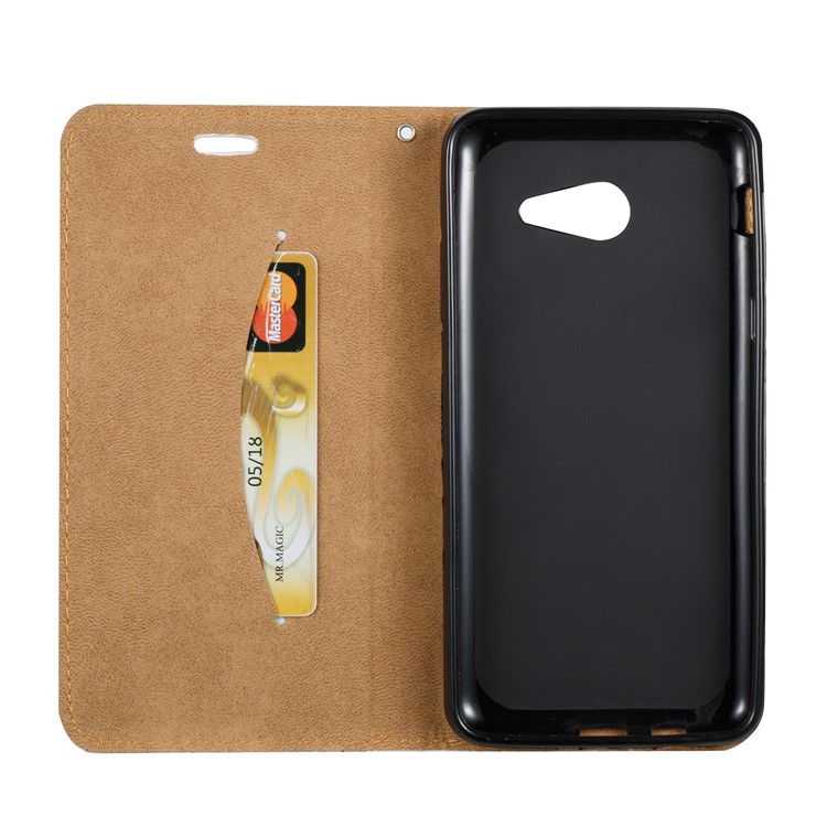 Embossing Magnetic Leather Card Slot Cover for Samsung Galaxy J5 (2017) J520 - Feathers-7