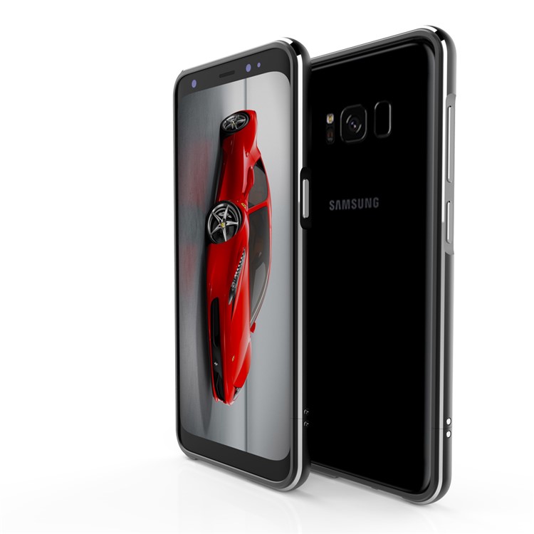 For Samsung Galaxy S8 G950 Plated Aluminium Alloy Bumper with Screw Lock - Black-1