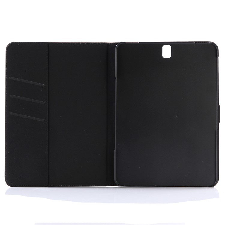 Retro Crazy Horse Wallet Leather Stand Case for Samsung Galaxy Tab S3 9.7-inch T820 - Black-3