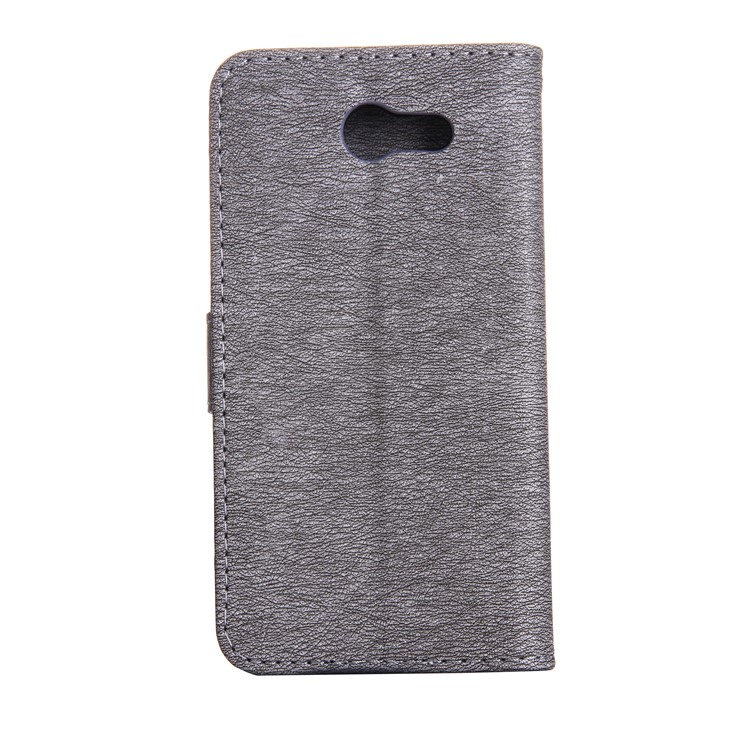 Imprinted Fairy and Butterfly Rhinestone Leather Wallet Case for Samsung Galaxy J3 Emerge/J3 Prime/J3 (2017) - Grey-2