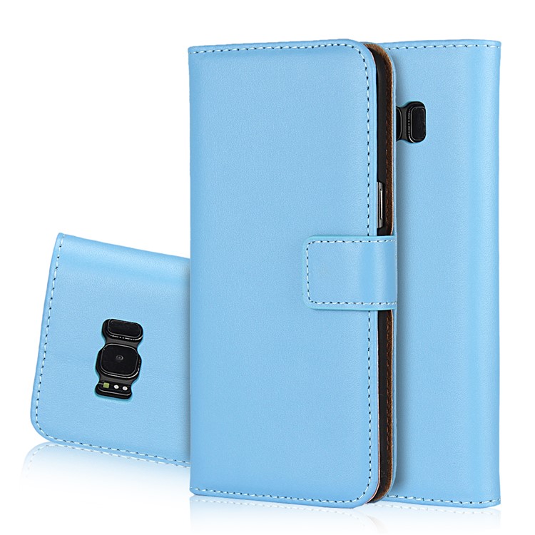 

Split Leather Wallet Case Mobile Accessory for Samsung Galaxy S8 Plus G955 - Blue, Galaxy S8+