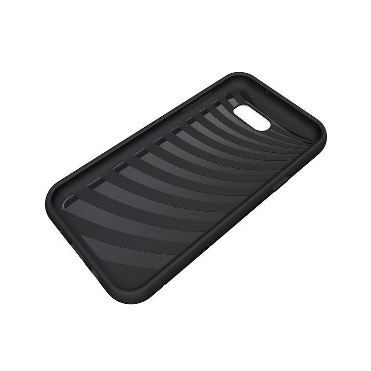 Brushed Plastic + TPU Kickstand Card Holder Mobile Shell for Samsung Galaxy J3 Emerge/J3 Prime/J3 (2017) - Black-8