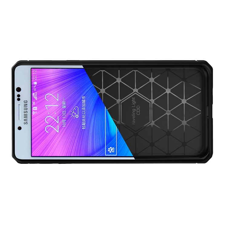 Anti-skid Carbon Fiber Texture Brushed TPU Case for Samsung Galaxy J5 Prime/Galaxy On5 (2016) - Black-4