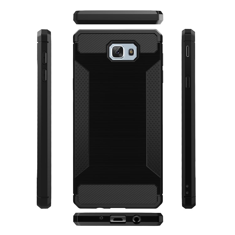 Anti-skid Carbon Fiber Texture Brushed TPU Case for Samsung Galaxy J5 Prime/Galaxy On5 (2016) - Black-6