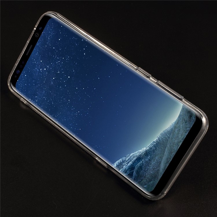 Electroplated Mirror-like TPU PC Back Cover with Kickstand for Samsung Galaxy S8 Plus G955 - Black-5