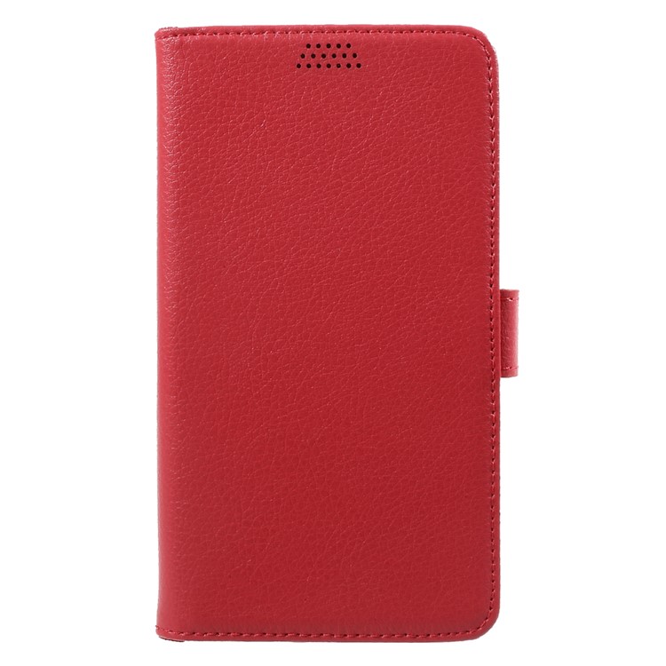 For Samsung Galaxy J7 (2017) Litchi Texture Wallet Leather Stand Protective Case - Red-2