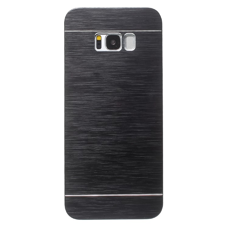 Metal Coated Brushed Hard PC Phone Back Case for Samsung Galaxy S8 Plus G955 - Black-2