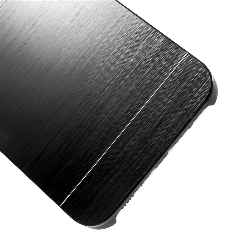 Metal Coated Brushed Hard PC Phone Back Case for Samsung Galaxy S8 Plus G955 - Black-6