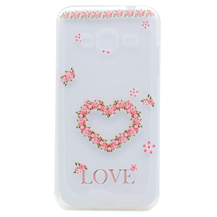 Pattern Printing TPU Case for Samsung Galaxy J2 Prime/Grand Prime Plus/Prime (2016) - LOVE Pattern and Heart-1