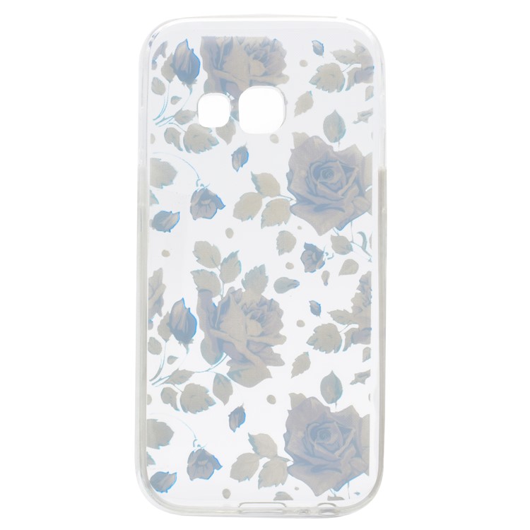 Pattern Printing TPU Case for Samsung Galaxy J3 Emerge/J3 Prime/J3 (2017) - Blue Flowers-4