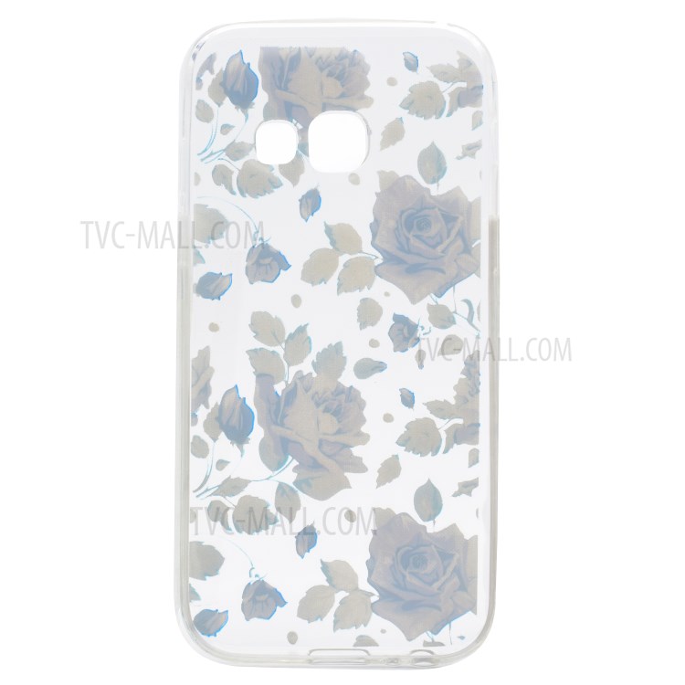Pattern Printing TPU Case for Samsung Galaxy J7 Prime/On7 2016 - Blue Flowers-4