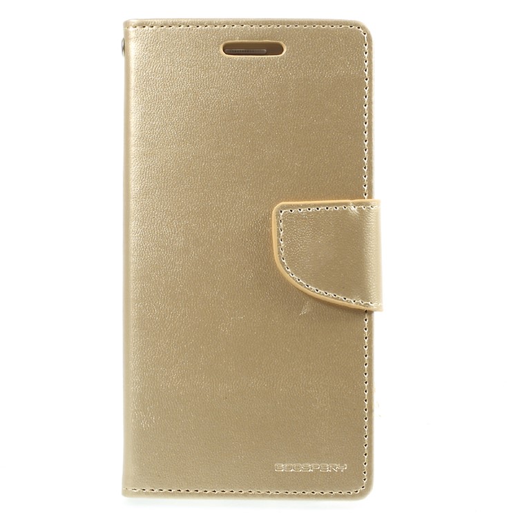 MERCURY GOOSPERY Bravo Diary Magnetic Leather Wallet Phone Casing for Samsung Galaxy A5 (2017) SM-A520F - Gold-2