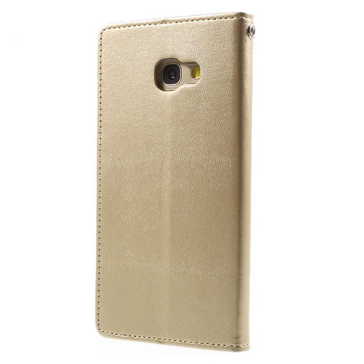 MERCURY GOOSPERY Bravo Diary Magnetic Leather Wallet Phone Casing for Samsung Galaxy A5 (2017) SM-A520F - Gold-3