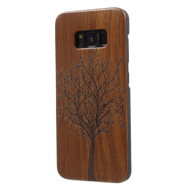 Carving Handmade Hard Wood Phone Case for Samsung Galaxy S8 G950 - Tree-3