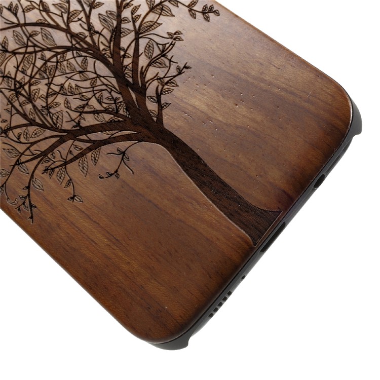 Carving Handmade Hard Wood Phone Case for Samsung Galaxy S8 G950 - Tree-5