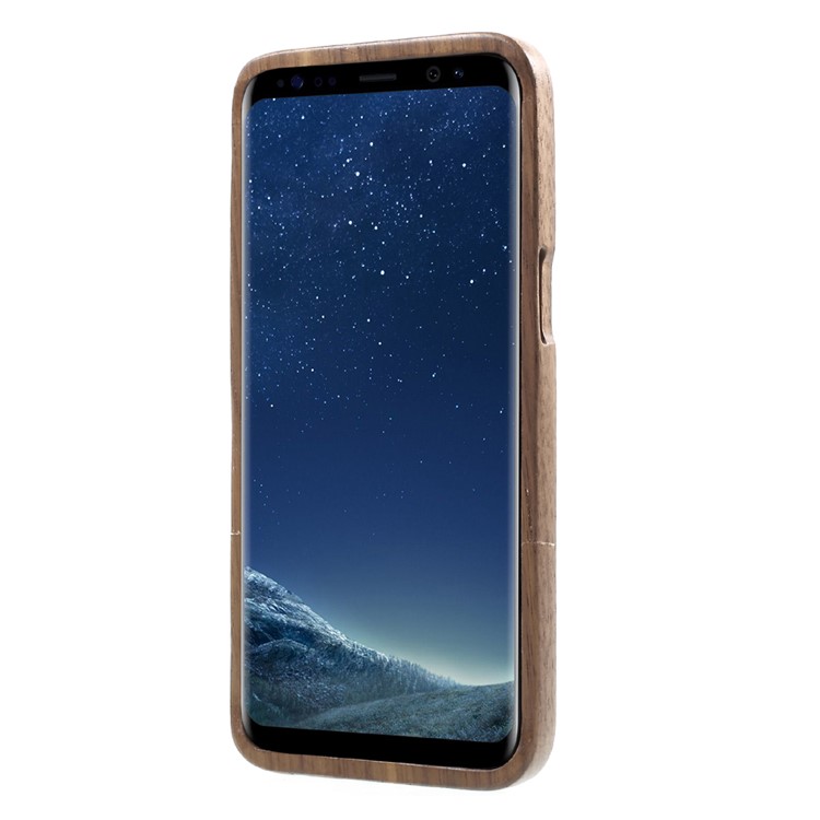 Detachable Handmade Wood Hard Case for Samsung Galaxy S8 Plus G955 - Coffee-2