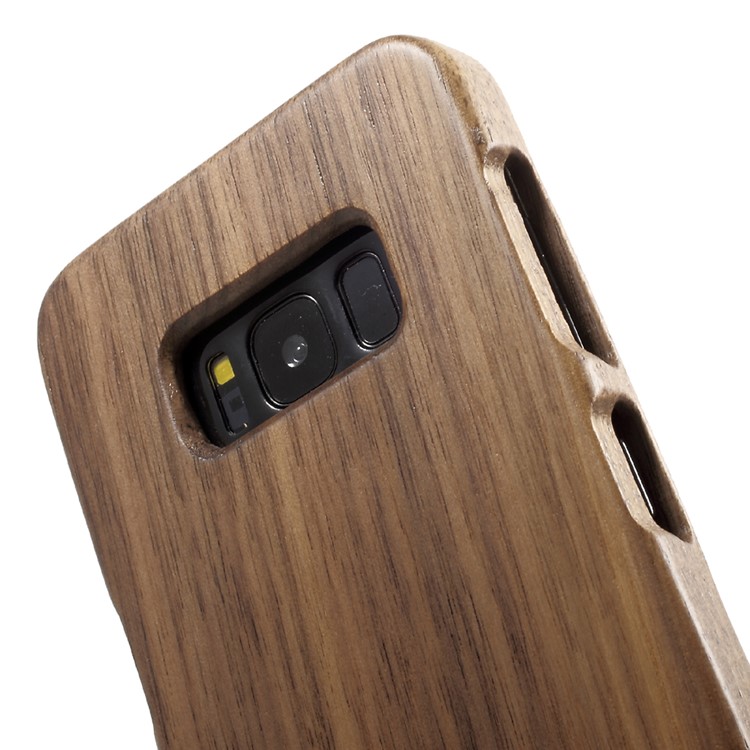 Detachable Handmade Hard Wood Back Case for Samsung Galaxy S8 G950 - Coffee-6