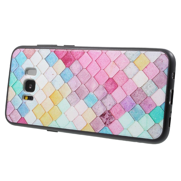 Pattern Printing PC TPU Hybrid Shell for Samsung Galaxy S8 Plus G955 - Colorful Grid-3