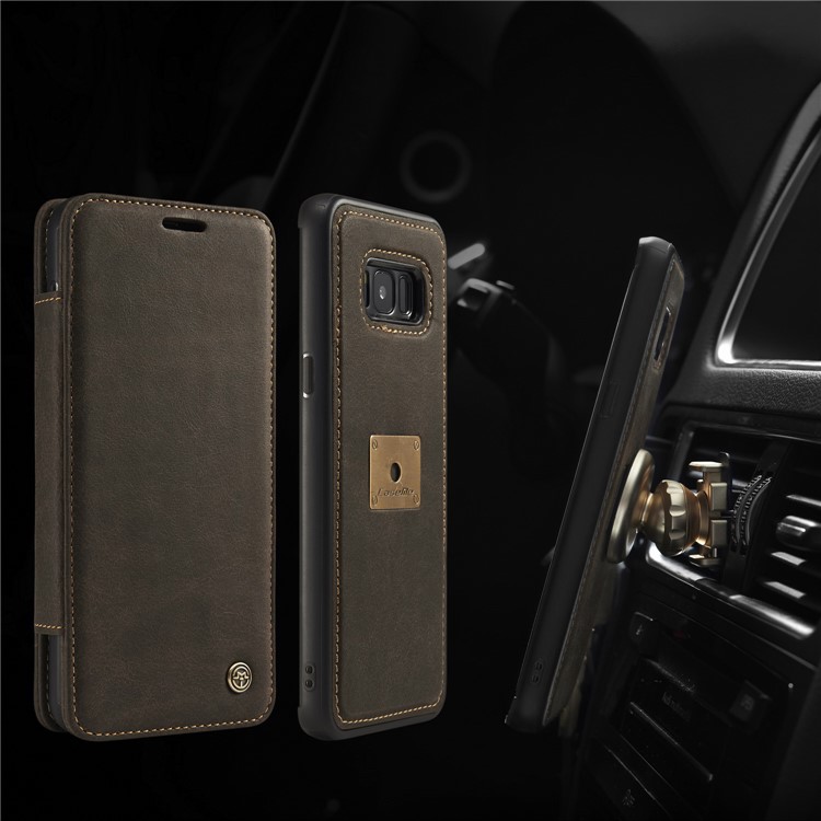 CASEME H2 Han Series for Samsung Galaxy S8 Plus G955 Detachable 2-in-1 Leather Phone Case Stand - Coffee-14