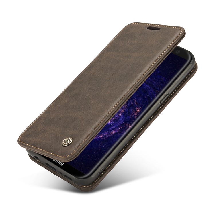 CASEME H2 Han Series for Samsung Galaxy S8 Plus G955 Detachable 2-in-1 Leather Phone Case Stand - Coffee-2