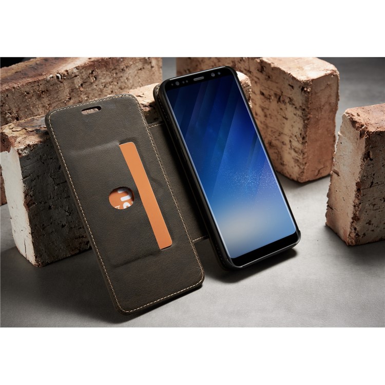 CASEME H2 Han Series for Samsung Galaxy S8 Plus G955 Detachable 2-in-1 Leather Phone Case Stand - Coffee-6