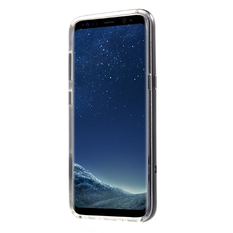 2-in-1 Detachable PC Frame + TPU Back Kickstand Shell Cover for Samsung Galaxy S8 SM-G950 - Black-2