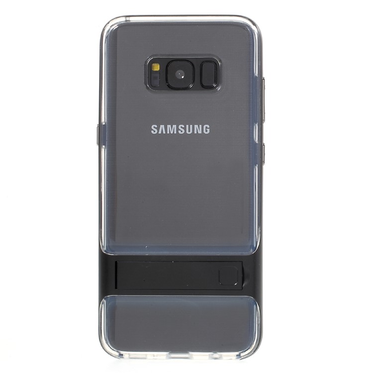 2-in-1 Detachable PC Frame + TPU Back Kickstand Shell Cover for Samsung Galaxy S8 SM-G950 - Black-3