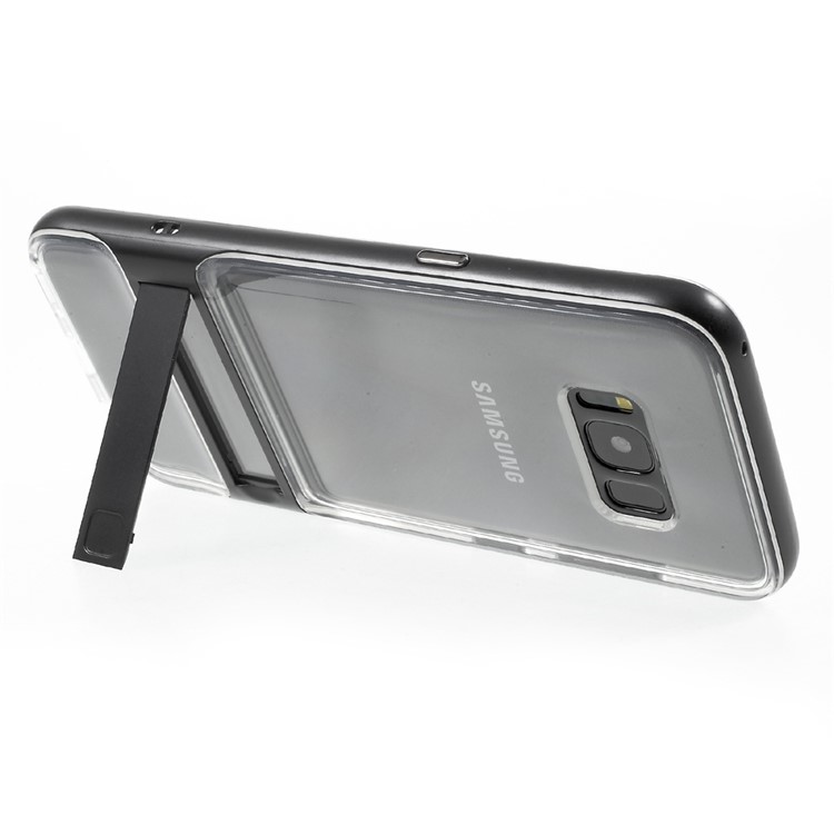 2-in-1 Detachable PC Frame + TPU Back Kickstand Shell Cover for Samsung Galaxy S8 SM-G950 - Black-5