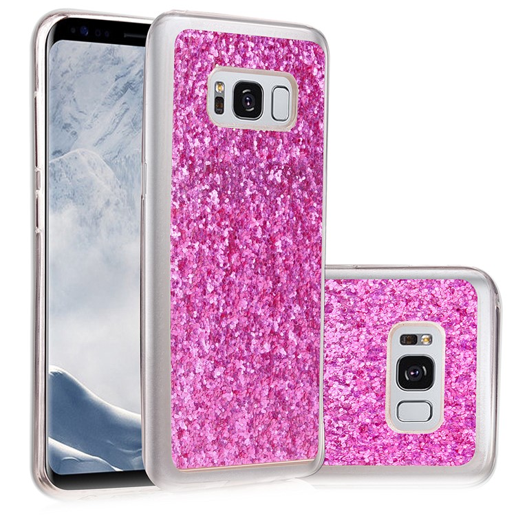 

Glittery Powder Soft TPU Flexible Phone Case for Samsung Galaxy S8 SM-G950 - Rose