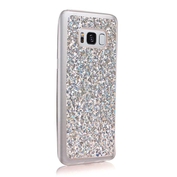 Glittery Powder TPU Flexible Cellphone Shell for Samsung Galaxy S8+ SM-G955 - Silver-5