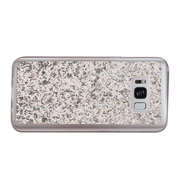 Glittery Powder TPU Flexible Cellphone Shell for Samsung Galaxy S8+ SM-G955 - Silver-6
