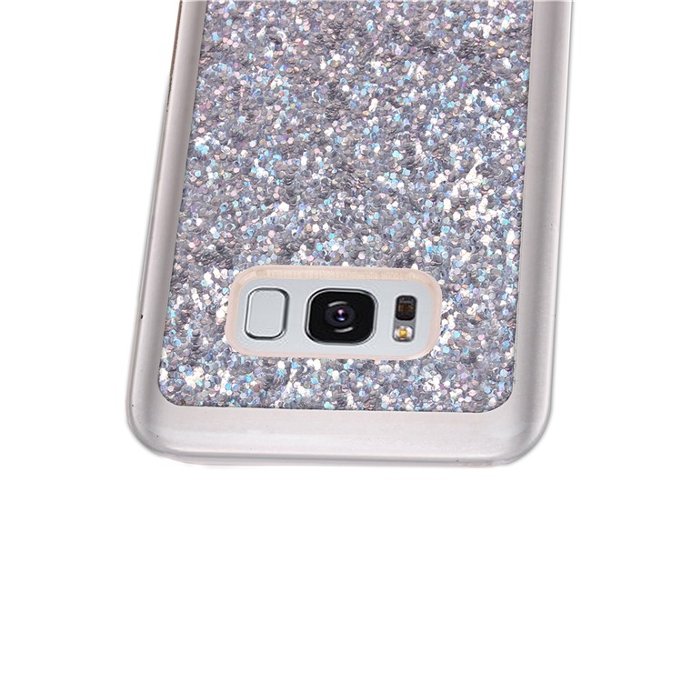 Glittery Powder TPU Flexible Cellphone Shell for Samsung Galaxy S8+ SM-G955 - Silver-8