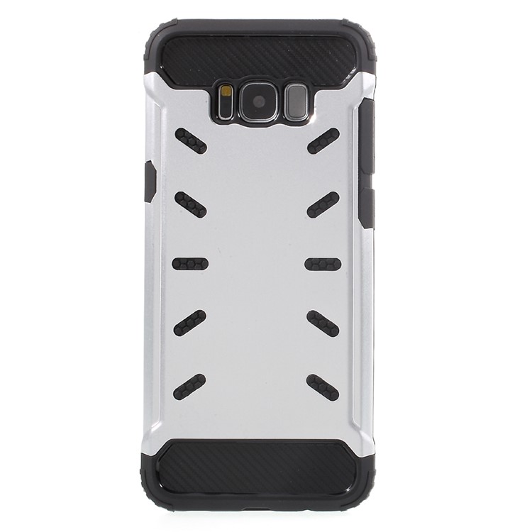 Two Pieces Metal + TPU Hybrid Case for Samsung Galaxy S8 SM-G950 - Silver-2