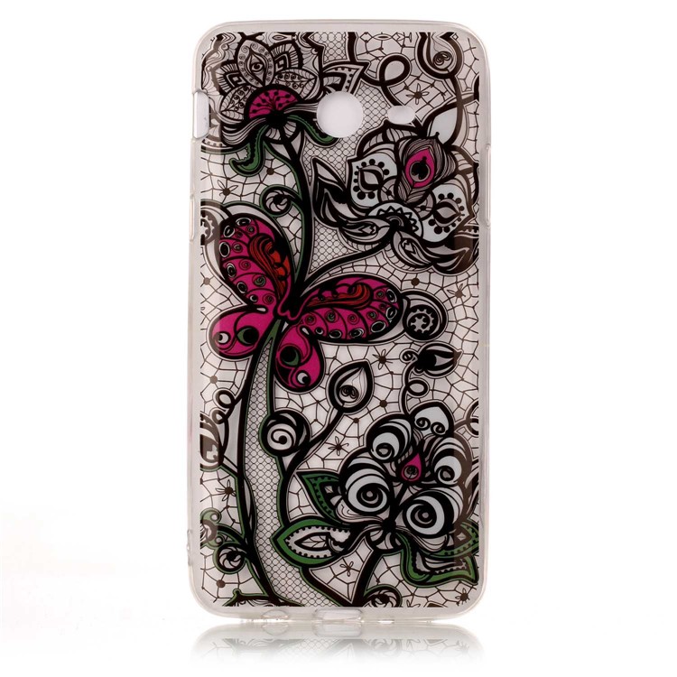 Pattern Printing IMD TPU Case for Samsung Galaxy J5 (2017) - Butterfly Flower-1