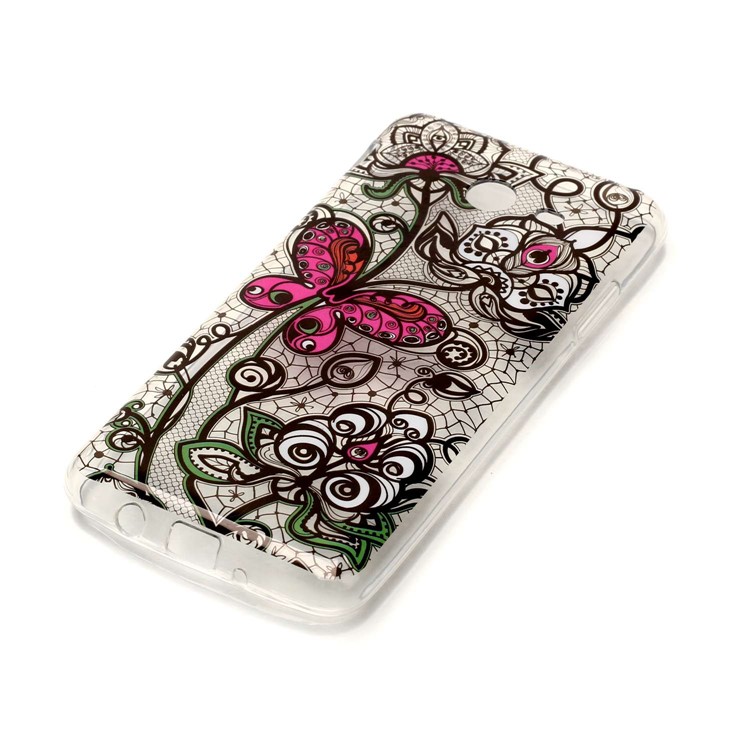 Pattern Printing IMD TPU Case for Samsung Galaxy J3 (2017) - Butterfly Flower-2