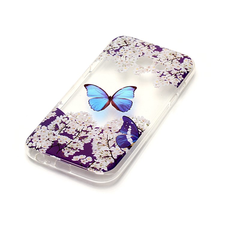 Pattern Printing IMD TPU Case for Samsung Galaxy A5 (2017) SM-A520F - Blue Butterfly-2