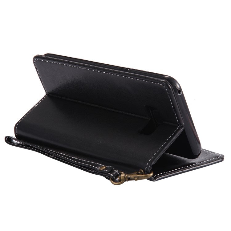 Imprint Butterfly Flower Card Holder Leather Stand Case for Samsung Galaxy S8 Plus - Black-9