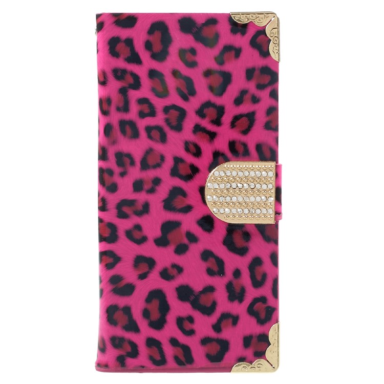 For Samsung Galaxy S8 SM-G950 Leopard Texture Wallet Leather Flip Case - Rose-3