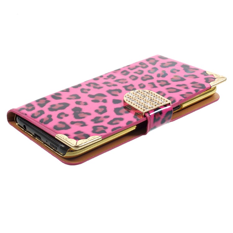 For Samsung Galaxy S8 SM-G950 Leopard Texture Wallet Leather Flip Case - Rose-4