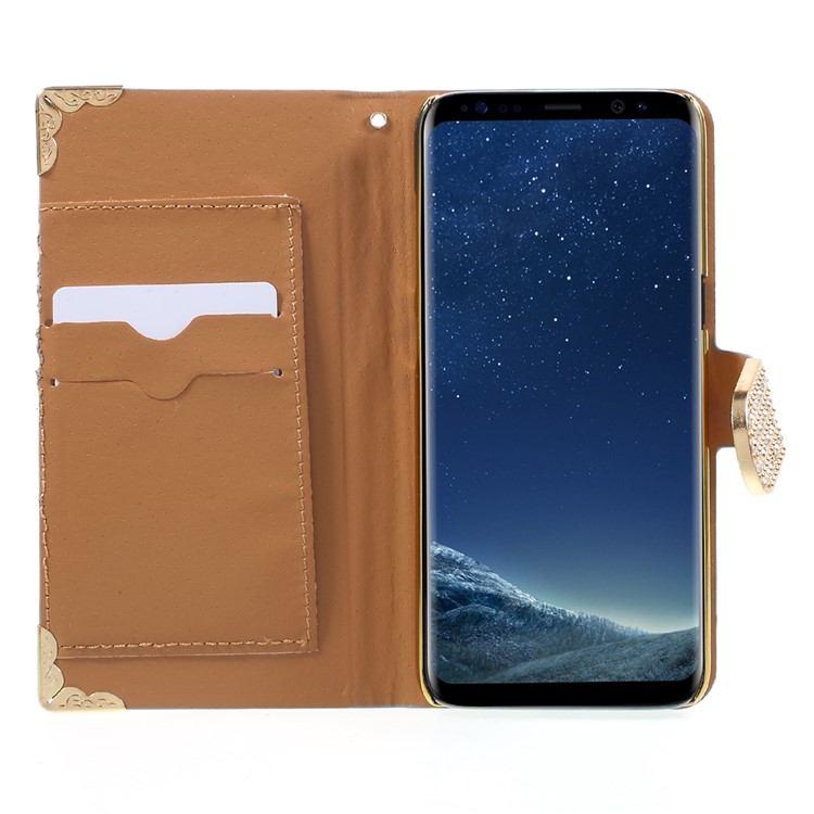 For Samsung Galaxy S8 SM-G950 Leopard Texture Wallet Leather Flip Case - Rose-5