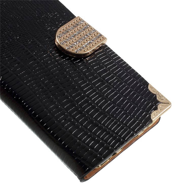 Lizard Texture PU Leather Folio Casing for Samsung Galaxy S8 SM-G950 - Black-6