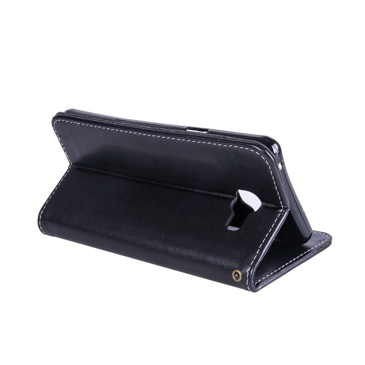 Imprint Butterfly Flower PU Leather Card Holder Magnetic Case for Samsung Galaxy A5 (2017) SM-A520F - Black-3